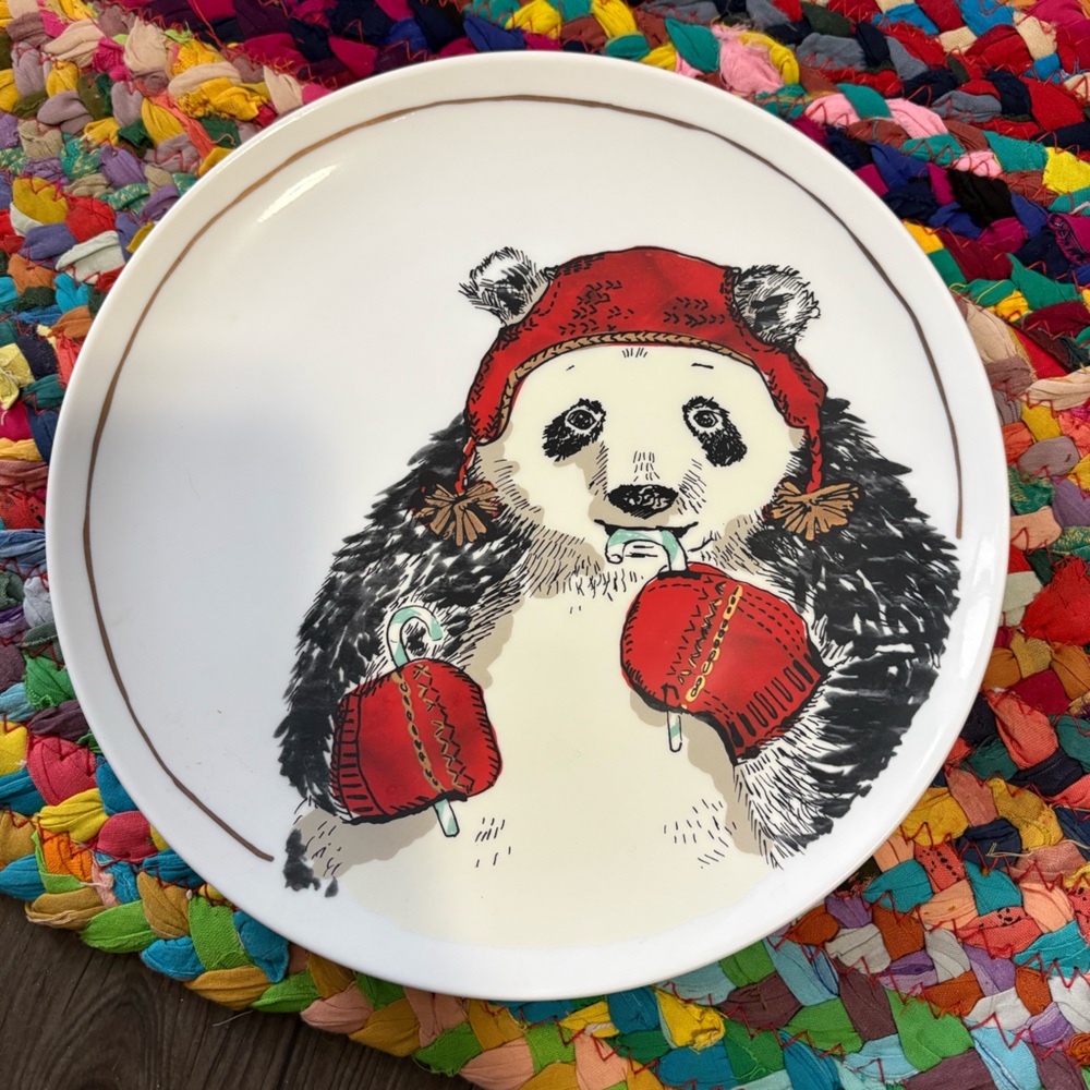 FUNKY THE CELLAR PANDA ON WINTER PLATE (NWT)